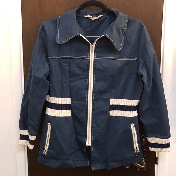 vintage cotton blend car coat 16 or L - Picture 2 of 7